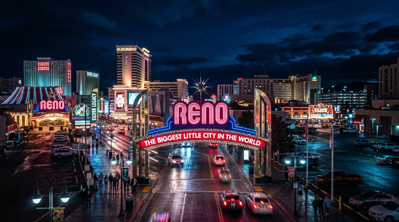 Reno Arch - The Biggest Little City in the World at night